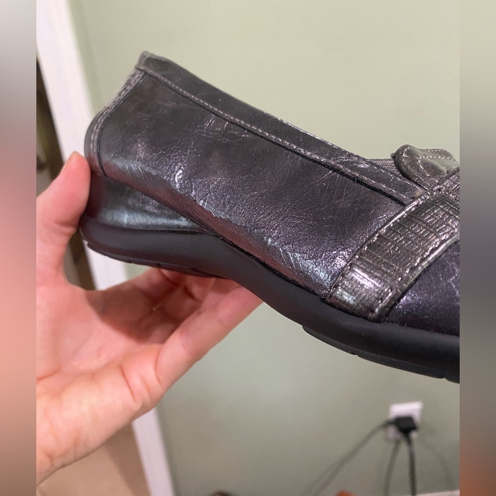 Lifestride Soft System Hallard Loafers 8 1/2 Gray Metallic Comfort - Picture 8 of 10
